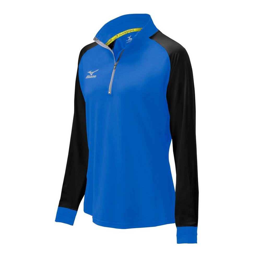 Mizuno Women's Elite 9 Prime 1/2 Zip Jacket Royal/Black (440629-BAJ)